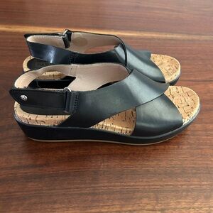 Pikolinos Mykonos Black Leather Sandals Size EU 39, US 8.5